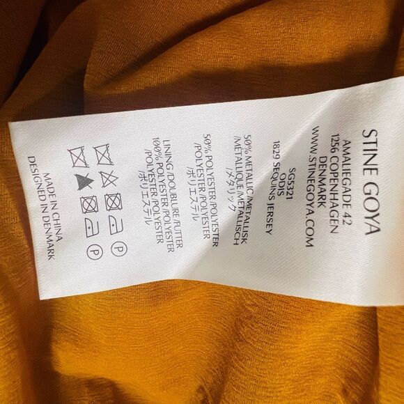 Stine Goya Women's Gold Sequin Straight Mini Odis Dress Size Medium - Picture 12 of 15